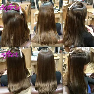 ロング ブリーチ縮毛矯正/ デサキ ショウヘイのヘアスタイル