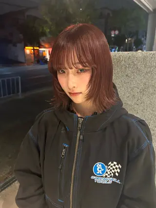 ミディアム カラー 🗽デザインカラー/ パーマ/MIRU🗽のヘアスタイル