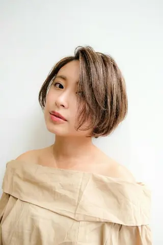 ショート 似合わせ艶髪カラー ❤️ハダユミのヘアスタイル