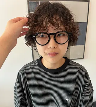 ショート パーマ 彩葉/ブリーチ/ カットモデル栄・伏見のヘアスタイル