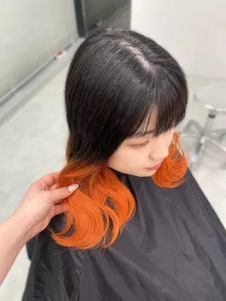 セミロング MEI / ブリーチカラー/名駅のヘアスタイル