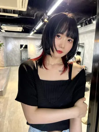 ミディアム 文屋 颯のヘアスタイル