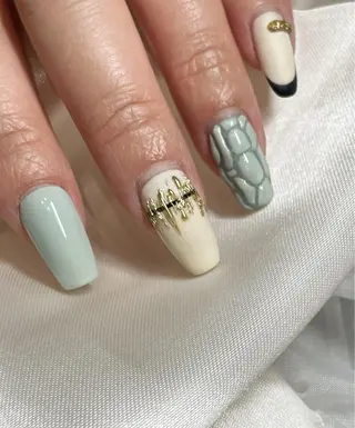 カラー メンズ ネイル Chérinail 爪のお手入れのネイルデザイン