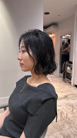 ミディアム パーマ 🌿ボブ パーマ高橋啓太🌿のヘアスタイル