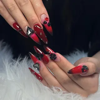 ネイル hami🎀うかん 🎀チップ長さ出しのネイルデザイン