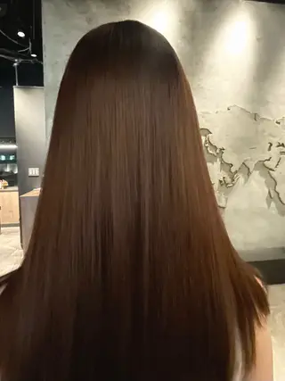 ロング カラー 🎈ブリーチなし暖色 カラー/レッド/ゆいのヘアスタイル