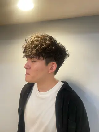 パーマ メンズ フリーランスシェアサロンルレイル所属・心斎橋/メンズ /ルレイル/地形真希のヘアスタイル