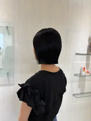 ショート カラー yui🥀/ボブ /ブリーチなしカラーのヘアスタイル