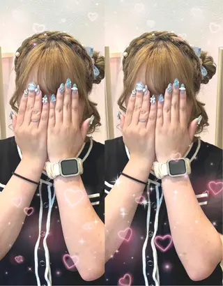 ロング ヘアメ/お呼ばれﾍｱ /横浜/nozomiのヘアスタイル