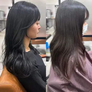 セミロング カラー 盛れる顔まわりカット 🩰💕SHIONのヘアスタイル