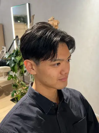 ショート パーマ メンズ unopulir Vamos店所属・梅田茶屋町メンズ 専門美容師 山元一平のヘアスタイル