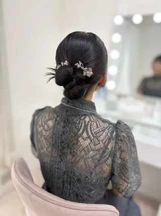 ミディアム ヘアアレンジ ヘアセットサロン /上坪愛美のヘアスタイル