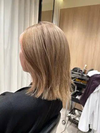 ミディアム Nu:v所属・moe/ 透明感カラー/恵比寿のヘアスタイル