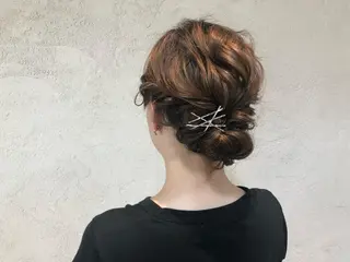 ミディアム カラー ヘアアレンジ Sia.   大阪梅田茶屋町店所属・まつパ/まつエク Sia.茶屋町店のマツエク・マツパデザイン