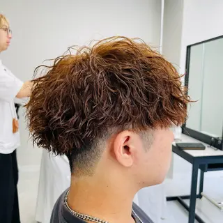 ミディアム カラー パーマ メンズ メンズカット特化✂︎ SHINGO 本厚木のヘアスタイル