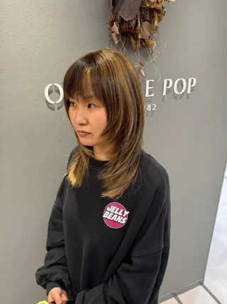 セミロング 巻ける美髪矯正/ 韓国ヘア/yutaのヘアスタイル