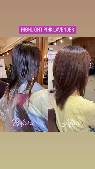 ロング カラー ヘアアレンジ アイブロウ SALOWIN京都河原町Suite店所属・外国人風レイヤー/ ハイトーンSHUのヘアスタイル