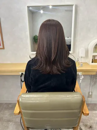 ミディアム カラー 髪質改善/レイヤー/ ボブ/磯野史歩のヘアスタイル