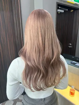 ロング ブリーチなしWカラー ヘアセット菜希のヘアスタイル