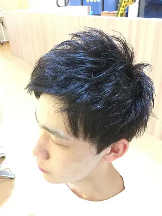 ショート パーマ メンズ メンズカット 三村洸斗のヘアスタイル