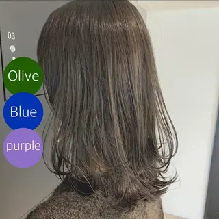 セミロング カラー 前髪顔周りカット 沼田　拓斗のヘアスタイル