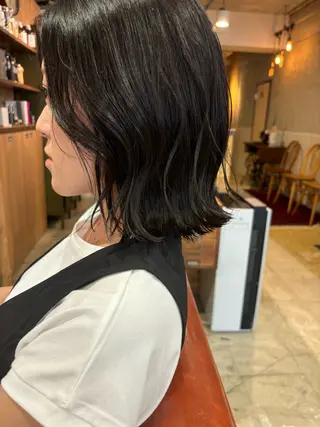 ミディアム カラー 落合 妙佳のヘアスタイル