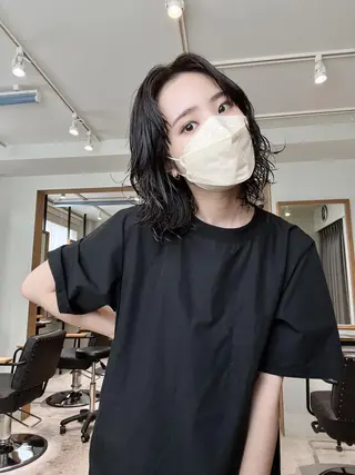 ミディアム パーマ ミディアムパーマ /癖毛パーマのヘアスタイル