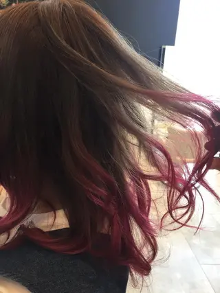 ミディアム セミロング ロング カラー Re:ta KANZOのヘアスタイル