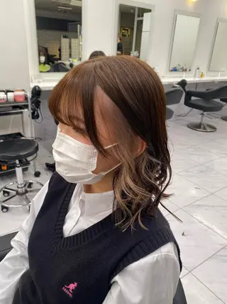 ミディアム カラー ヘアアレンジ キッズ TRUNAIL&EYE所属・TRU Shino🦋のマツエク・マツパデザイン