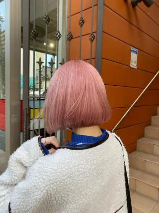 ミディアム カラー 鈴木直之/ハイトーン /ボブ/美髪矯正のヘアスタイル