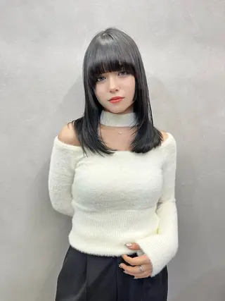 セミロング 船津　天 /縮毛矯正/髪質改善のヘアスタイル