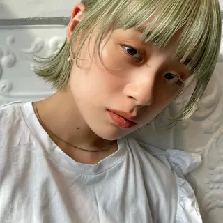 ミディアム カラー ヘアアレンジ 【柔らか透明感✨/ 似合せ前髪】大石葉月のヘアスタイル
