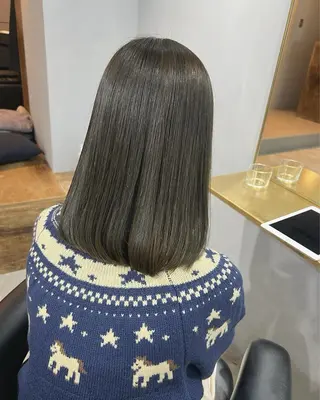 セミロング カラー akane/ベージュ /オリーブ/ブラウンのヘアスタイル