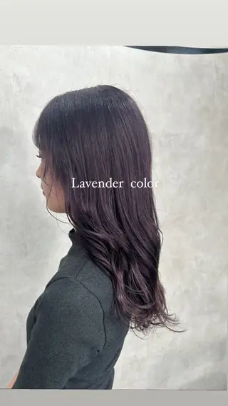ロング カラー 💎色落ち綺麗に白肌 ラベンダー💎りんのヘアスタイル
