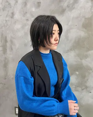 ショート カラー 木村陸弥 似合わせ 透明感カラー🌿のヘアスタイル