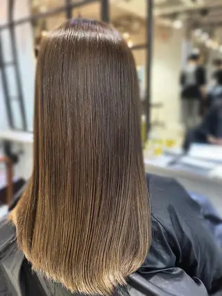 ミディアム カラー サイエンスアクア/艶 髪/レイヤー/清水のヘアスタイル