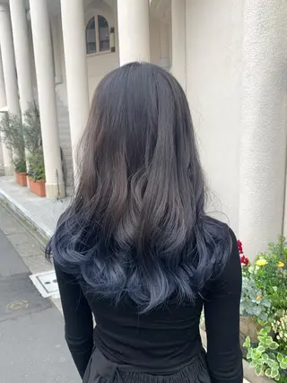 セミロング カラー a-o横浜所属・色落ちまでキレイに！ ！女性サロンのヘアスタイル