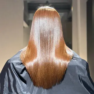 ロング パーマ ブリーチなしカラー I 髪質改善Ⅰたつやのヘアスタイル