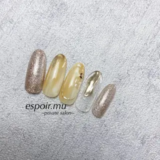 ロング ネイル espoir. muのネイルデザイン