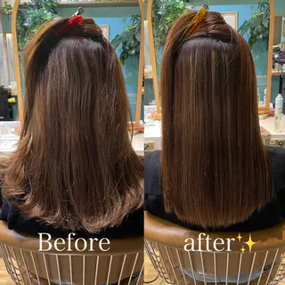 セミロング パーマ 🫒オリーブカラー/ みづき/パーマ🤍のヘアスタイル