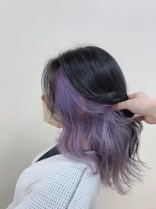 セミロング ブリーチカラー 🩵MIZUKIのヘアスタイル