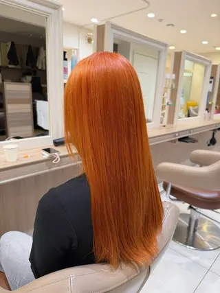 ロング カラー ハイトーンカラー☁️ 西條 楓花のヘアスタイル