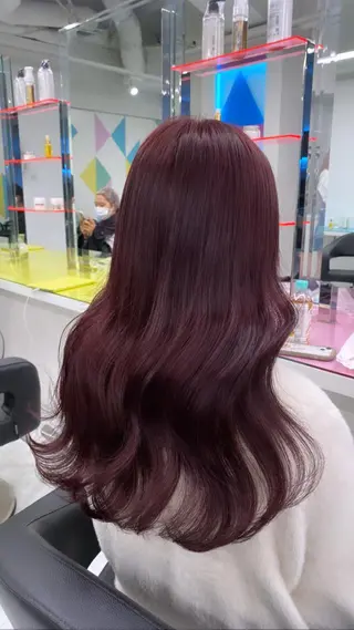 ロング カラー ガーリー♡女の子っぽ ヘア♡ピンクカラー♡のヘアスタイル