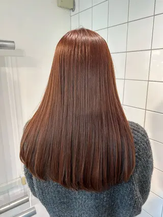 ロング カラー 愛結 暖色カラー🎀🩰のヘアスタイル