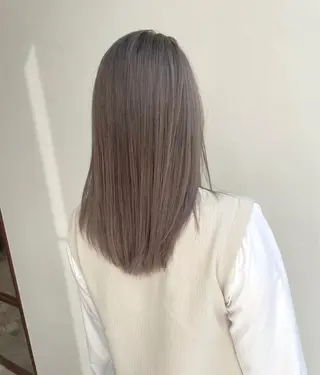 ミディアム カラー 💎小顔前髪&髪質 改善カラー💎片桐のヘアスタイル