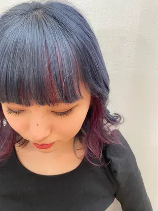 ミディアム カラー 艶カラー🌙縮毛矯正 /ボブ【Reina】のヘアスタイル