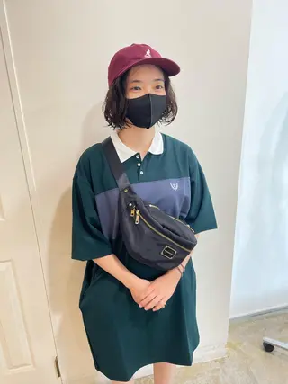 ショート パーマ MIOベージュカラー 柔らかいカラーのヘアスタイル