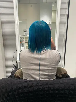 ミディアム カラー ハイトーン/ボブ /HBL/AYUNAのヘアスタイル