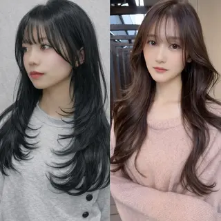 ロング カラー AIRI layer cut hairのヘアスタイル