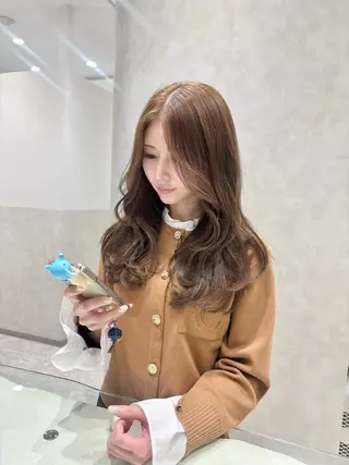 セミロング カラー SALOWIN 札幌大通り店所属・🏆ウルフ/レイヤー 指名No.1山口圭佑のヘアスタイル